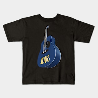 Blue Guitar – Music be the food of love Kids T-Shirt